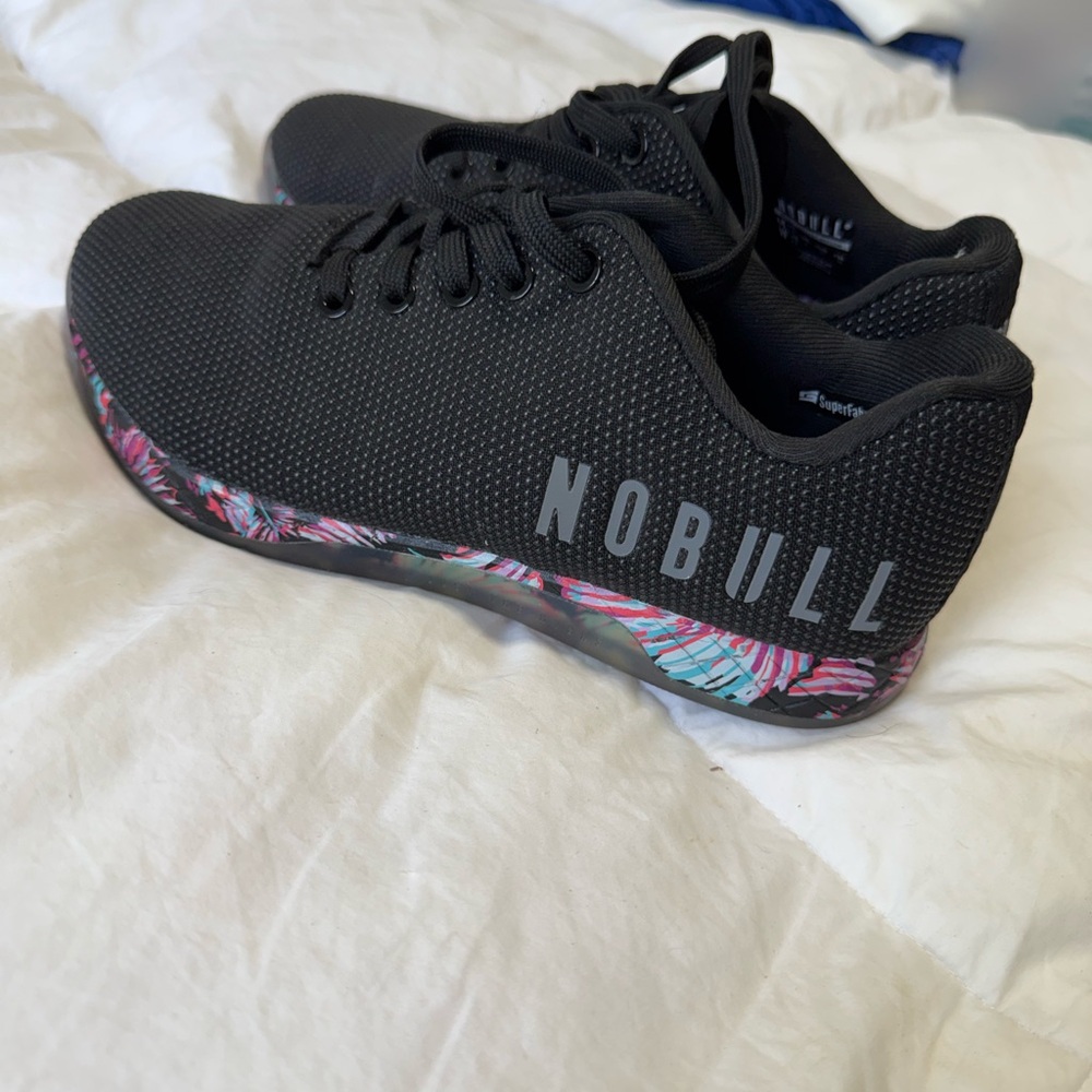 NOBULL Black Trainers with Multicolor Sole
